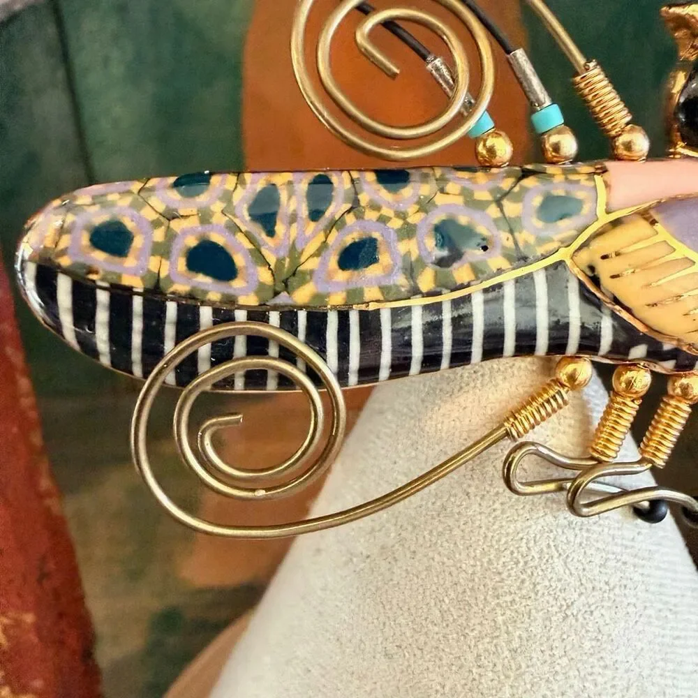 Jewelry 10 Whimsical Peacock Porcelain Art Brooch